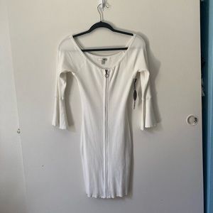 Amuse Society • White Ribbed Dress